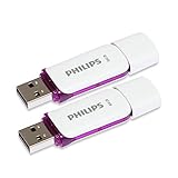 Philips Snow Edition 2.0 USB-Flash-Laufwerk USB-Stick 2X 64GB für PC, Laptop, Computer Data Storage, Lesegeschwindigkeit bis zu 25 MB/s