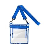 PVC Clear Strap Small Inner Mouth Umhängetasche Verstellbarer Schultergurt Outdoor Sports Single Shoulder Bag Sporttasche Recycling (Blue, One Size)