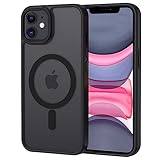 XTCASE für iPhone 11 Hülle Magnetisch kompatibel mit Magsafe, Matt Transluzente Handyhülle für iPhone 11 Kratzfeste PC Rückseite + TPU Bumper - Schwarz