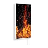 Könighaus Bild Infrarotheizung ✓ Strahlende Wohlfühlmomente ✓ TÜV SÜD ✓ 10 Jahre Garantie ✓ 800 Watt ✓ Infrarot Wandheizung (Motiv: Feuer)