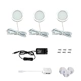 Vlio LED Schrankbeleuchtung 3er Set, Unterbauleuchten Warmweiß, Vitrinenbeleuchtung 7.5W 750LM Küchenlampen für Kabinett Schränke Weinschrank Kleiderschrank Küche