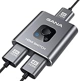 HDMI Splitter HDMI Switch,GANA 4K@60Hz Aluminium...