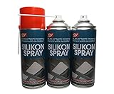 SDV Chemie Silikonspray Spray 3X 450ml Siliconspray Kunststoff- und Gummipflege Trennmittel Gleitmittel