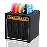 Guitar Picks Holder Box, Amp Speaker Pick Holder mit 5 Celluloid Guitar Picks, Guitar Pick Storage Box Set für Gitarre, Bass, Ukulele Spieler