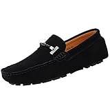 Jamron Herren Elegant Schnalle Halbschuhe Komfort Wildleder...