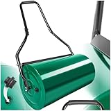 tectake® Rasenwalze befüllbar, Füllvolumen: ca. 50 L, Rasenrolle zur Boden Verdichtung und Rasenpflege, Bodenwalze, Lawn Roller, Gartenwalze zur Einarbeitung von Rasensamen, Grassamen oder Rasenkalk