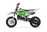 Nitro Motors Kinder Crossbike Coyote VX DLX 49cc Mini Crossbike 2 Takt Automatik Wave Scheibenbremsen Easy Starter 10 Zoll Reifen (grün)