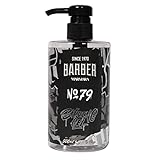 BARBER MARMARA Rasiergel Männer No.79 - Herren Rasiergel transparent 500ml - Shaving Gel Men - für eine präzise Rasur der Bartkonturen - optimales Gleiten - Kühlt die Haut - mit Pumpenspender