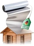 SMABIX® Dachfolie Aluminium 5x1m, selbstklebend mit starkem Bitumenkleber [EINFACHE ANWENDUNG], alternativ zu Dachpappe & EPDM-Folie, ideal für Gartenhäuser, Garagendächer und Schuppen