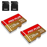 2 Pack Speicherkarte 128GB with Adapter, High Speed Memory...