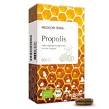 MEDICOM Bio Propolis Kapseln • biozertifiziert mit 400 mg gereinigter Bio Propolis pro Kapsel • reine Bienenkraft - 60 Stk