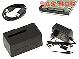 KALEA INFORMATIQUE Dockingstation für SAS Link USB 3.0 5G Netzteil 12V 2A Unterstützung 18TB - USB Serial Attached SCSI SAS HDD Dock