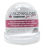 Foto-Schneekugel groß mit 2 x Bild und Sockel transparent |...