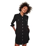 VERO MODA Damen VMSILLA LS Short Dress Blck GA NOOS 10206339, Black, XXL