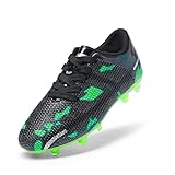 DREAM PAIRS Fußballschuhe Kinder Jungen Fußballschuhe Mädchen Atmungsaktive Fussball Schuhe Unisex Halle Trainingsschuhe Sportschueh für Outdoor,Size 36,SCHWARZ/GRÜN,SDSO2301K