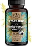 ADLERAUGE® Augenvitamine Hochdosiert - WICHTIG: Laborgeprüfter Augen-Komplex mit Lutein, Zeaxanthin, Heidelbeer-Extrakt, Beta-Carotin, Vitamin A, B und mehr I 120 Stück I Vegan I aus DE I SCHEUNENGUT®