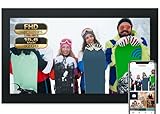Frameo 15,6 Zoll digitaler Bilderrahmen mit HD WiFi Touchscreen, eingebauter 32 GB Speicher, automatische Drehung, Wandmontage, Fotos und Videos einfach über die App teilen