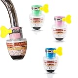 Aktivkohle Wasserfilter Wasserhahn, 3 Stück Hochwertiges Wasserhahn Filter für Trinkwasser, Filter Wasser Aufsatz für Küche Water Kalkfilter Tap (6-Schicht Filtration)