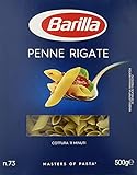 Barilla Pasta Penne Rigate Hartweizen, 500 Gramm, Italien