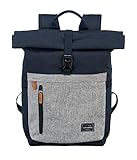 travelite Handgepäck Rucksack, Laptop Rucksack 15,6 Zoll, BASICS, Reiserucksack Rolltop Funktion, 60 cm, 35 Liter