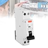 FI/LS-Schalter 16A, FI Schutzschalter, 30mA Fehlerstromschutzschalter, 1P+N 6kA FI-Schalter mit RCBO 16Amp Nennstrom RCD-geschützter Leistungsschalter, FI/LS Schalter Sicherungsautomat, 230V, Typ A