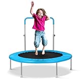 Lyromix 101,6 cm Mini-Trampolin für Kinder und Erwachsene, Indoor-Kleinkind-Trampolin mit Griff, Himmelblau