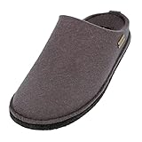 HAFLINGER Flair Soft Filzpantoffeln aus Wollfilz Hausschuh Asphalt (58) Gr. 47