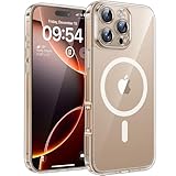 TOCOL für iPhone 16 Pro Max Hülle für Magsafe, Vollständiger Kameraschutz Nie Vergilbung Stoßfest Kratzfest Magnetisch Handyhülle für iPhone 16 Pro Max Case, Transparent