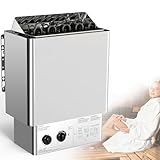 ylpddmm Elektrischer Saunaofen, 3/4.5/6/8/9 KW, 220 V tragbare Saunaheizung für drinnen & draußen, integrierte Steuerung, Stainless Steel Sauna Stove Heater,9KW