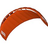 HQ4-Kites 118103 - Alpha 2.5 Orange, Vierleiner Lenkmatte Handlekite, Fläche: 2.5qm, Spannweite: 300cm, inkl. 200/120kp Dyneemaschnüre 4x20m auf Quad-Handles, 3-26 Knoten