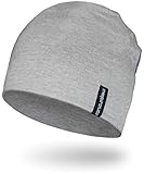 EMPIRELION 9' Multifunktionale Leichte Running Beanie-Mützen Skull Cap Radsport-Kappen Helmfutter Helm Unterziehmütze Schlaf Kappen für Damen Herren (Licht grau Melange)