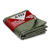 A-TEX® Abdeckplane 90g/m² (Grün, 2 x 3 m) | Verschiedene Stärken, Größen und Farben wählbar | Plane mit Ösen | Gewebeplane Gartenplane Bauplane Schutzplane | wasserdicht | reißfest | UV-stabilisiert
