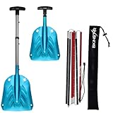 SkinStar Lawinensonde 260 oder 320cm und Schneeschaufel Klappbar Set Aluminium Leicht Kompakt Lawinenset