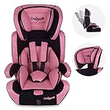 Daliya mitwachsender Autokindersitz Autositz Kinderautositz 9-36kg Gruppe 1+2+3 ECE R 44/04 Rosa - Schwarz