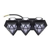 FTVOGUE Dekorative Wandleuchte, Zeitgenössisches Design, Aluminium-Außenwandleuchte mit 6 Strahlen nach Oben und Unten, Warmweiße LED für Garten, Terrasse, Küche, (Schwarz 6 Köpfe 9W)