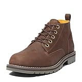 Timberland Redwood Falls wasserdichte Chukka-Stiefel für Herren, Dunkelbraunes Vollnarben, 44 EU