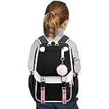 TDEOK Laptop Rucksäcke Herren Mädchen Große Schulkapazität USB Outdoor Rucksäcke Wander Rucksäcke 65 Liter (Black, One Size)