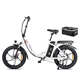 Fafrees F20 Elektrofahrrad ebike 36V 16AH Akku, City ebike Klapprad 20 Zoll, Reichweite bis zu 60-130km, 250W Fatbike Shimano 7S, pedelec 25km/h, Pedelec faltrad ebike Herren Damen (Weiß)