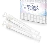 30er Seifenblasen befüllt Wedding Bubbles mit Herzgriff für perfekte Hochzeitsfotos Gastgeschenke Geburtstag Feier Hochzeit Spielzeug Farbe weiss Absofine