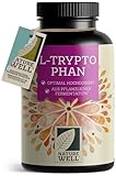 L-Tryptophan hochdosiert - 300x L-Tryptophan Kapseln - 500mg L-Tryptophan je Kapsel - 10 Monate Reichweite - veganes L-Tryptophan aus Fermentation - laborgeprüft, ohne unerwünschte Zusätze, vegan