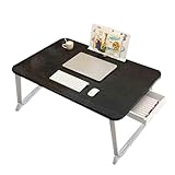 GUIXAN Laptop-Schreibtisch, niedriger Betttisch, Laptop-Computer-Tablett, Knietablett, tragbarer Stehtisch, praktisches Bücherregal, praktische Schublade, Kartenschlit