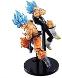 Super Blue Battle Son Goku Vegeta Anime Figuren 20cm-Super Saiyan Man-Figuren Dekoration Ornamente Sammlerstück Spielzeug Animationen Charakter Vorlage