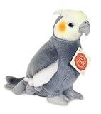 Teddy Hermann 94109 Vogel Nymphensittich 17 cm, Kuscheltier, Plüschtier mit recycelter Füllung