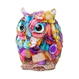 Gungtj Crystal Owl, Resin Owl Statue, Decorative Owl Figurine, Natural Crystal Ornament, Cute Owl Decor, Home Decor Figurines, Owl Figurine for Living Room,