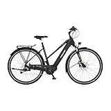 FISCHER E-Bike Trekking VIATOR 4.2i, Elektrofahrrad für Damen und Herren, RH 45 cm, Mittelmotor 80 Nm, 36 V Akku, schwarz matt
