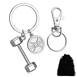 Dumbbell Schlüsselanhänger Geschenk für Männer Frauen - Hantelscheiben Schlüsselanhänger 3D Bodybuilder Krafttraining Schlüsselanhänger, Fitness Accessoires Sportanhänger Rucksack Schlüsselanhänger