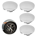 4 Stück Nabendeckel,Radnabenabdeckung 60mm, Radnabenkappen, Nabenabdeckung,Felgendeckel,Auto Radnabendeckel,Universal ABS Silber Nabenkappen, Felgenkappen Ersetzen Kompatibel mit VW und Audi