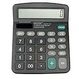 Gvolatee Taschenrechner, Tischrechner mit 12-stelligem großem LCD-Display, Mini-Taschenrechner Standardfunktion, Tischrechner mit großen Tasten, für Büro, Zuhause und Schule, Schwarz