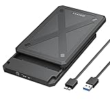 iDsonix 2,5 Zoll festplattengehäuse USB 3.0 festplattengehäuse für 7mm/9.5mm SATA III SSD HDD mit UASP unterstützt, werkzeugfreie Externes Gehäuse Schwarz