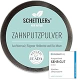 SCHETTLERs Bio-Zahnputzpulver – 30g in der praktischen Schraubdose - Mit wertvollem Bio-Meersalz, Rügener Heilkreide & erfrischender Bio-Minze - 100% natürliche Pflege für ein angenehmes Mundgefühl